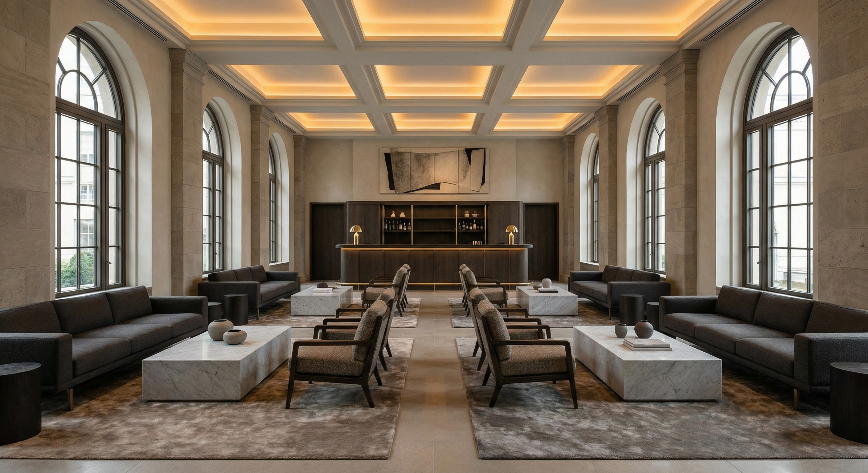 Elegant hotel lounge