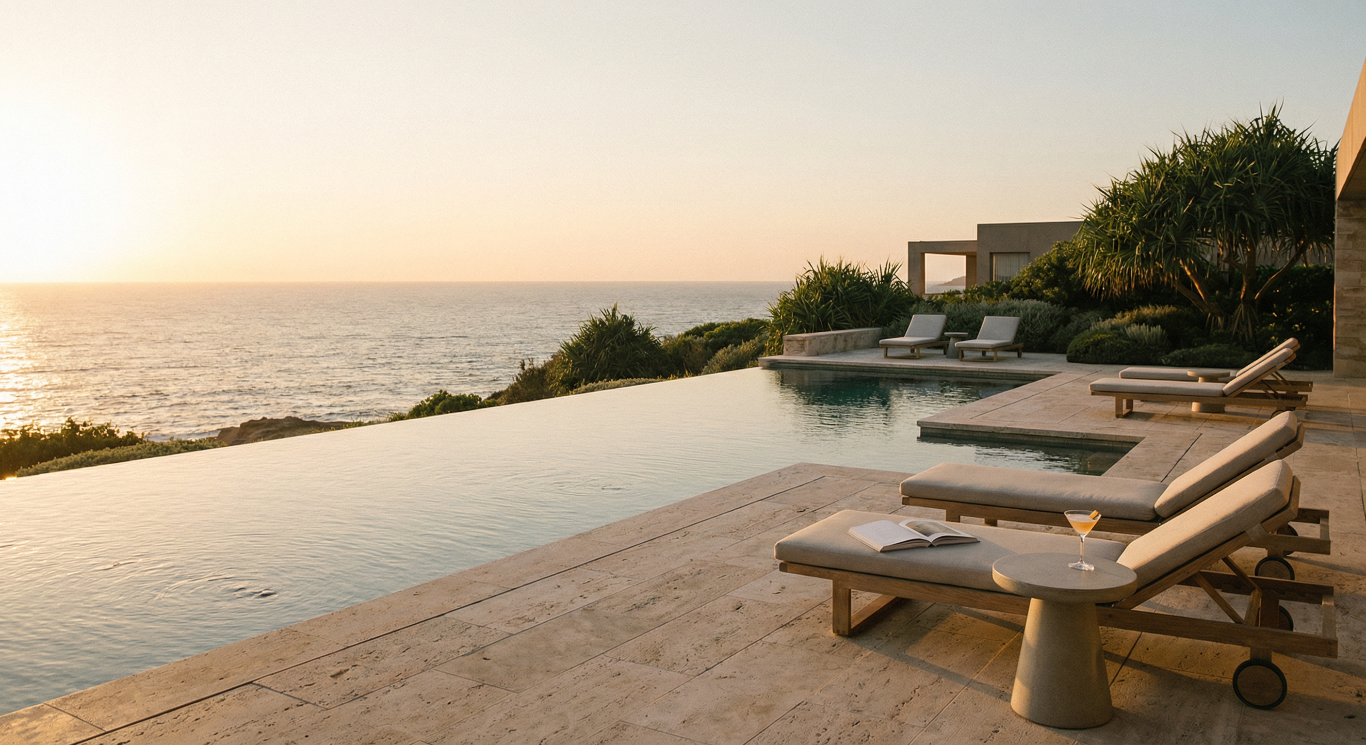 Private luxury resort infinity pool